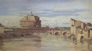 The Castel Sant'Angelo and the Tiber (mk05)  Jean Baptiste Camille  Corot